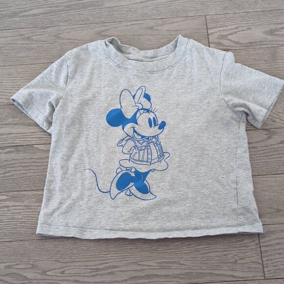 Gap Kids Disney Minnie Mouse Goofy Crop Graphic T-Shirts Size 8 Great Condition - Picture 3 of 4